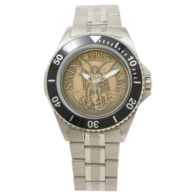 St MICHAEL PATRON SAINT WATCH Armbandsur (Framsida)