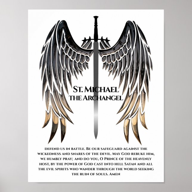 St. Michael Prayer for Protection Poster (Framsidan)