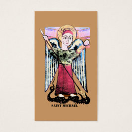 St. Michael prayer-kort Visitkort