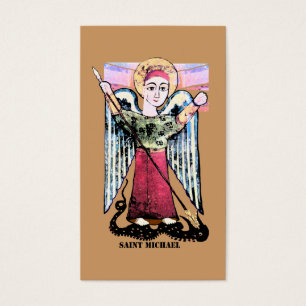 St. Michael prayer-kort Visitkort