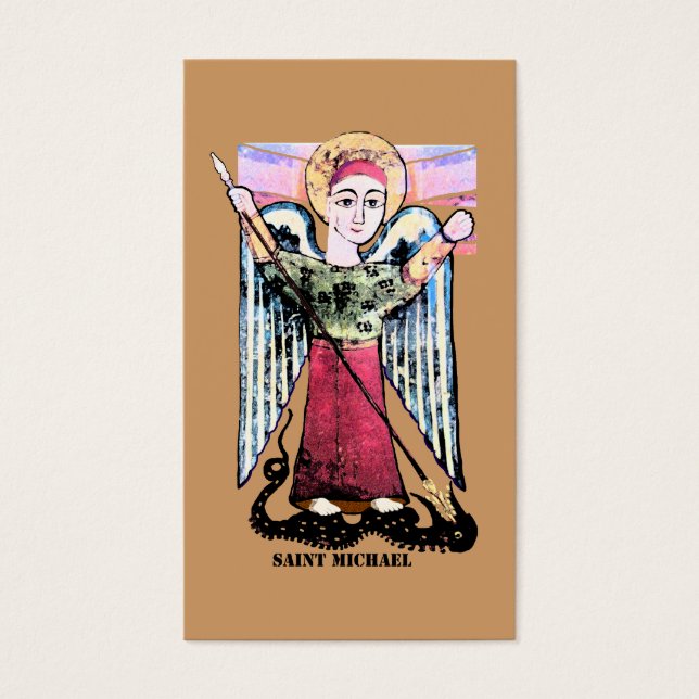 St. Michael prayer-kort Visitkort (Framsidan)