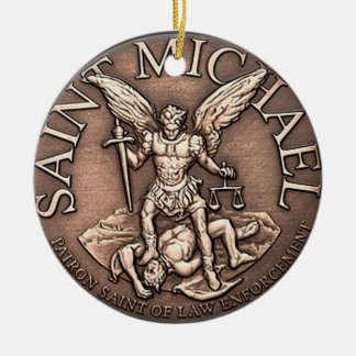 St Michael prydnad Julgransprydnad Keramik