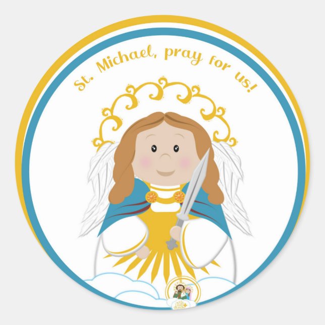 St. Michael Runt Klistermärke (Framsida)