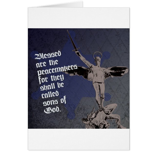 St Michael - skyddshelgon av polisar Hälsningskort (Framsidan)