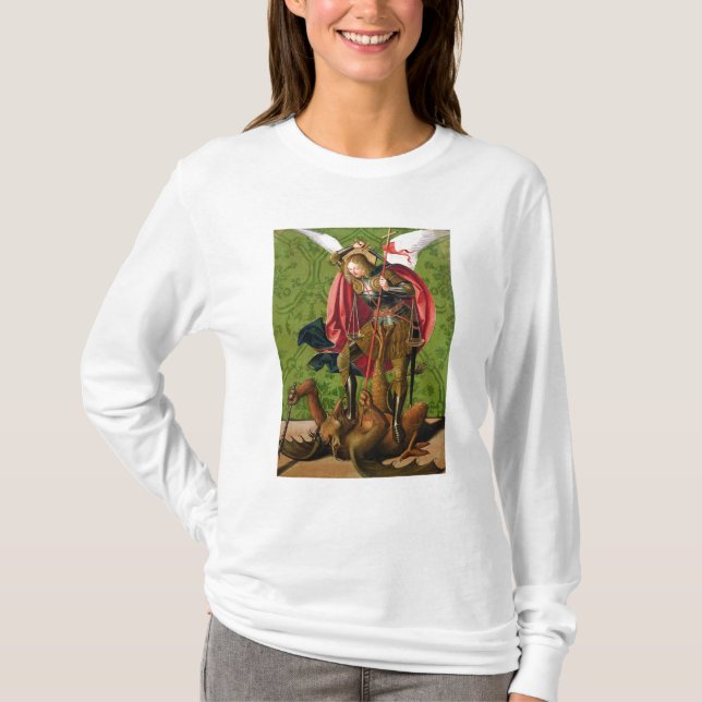 St Michael som dödar draken T-shirt (Framsida)