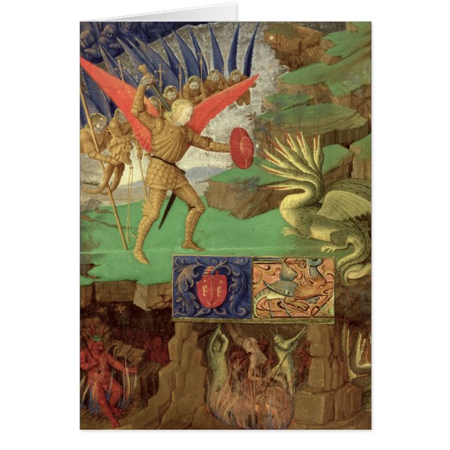 St Michael som dräpar draken Hälsningskort (Framsidan)