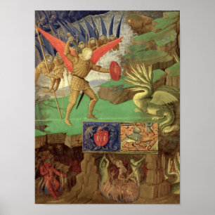 St Michael som dräpar draken Poster
