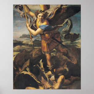 St Michael som förkrossar demonen, 1518 Poster