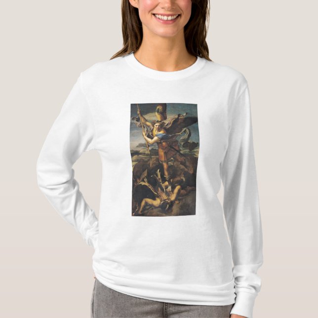 St Michael som förkrossar demonen, 1518 T Shirt (Framsida)