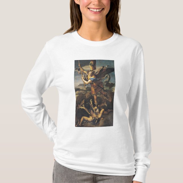 St Michael som förkrossar demonen, 1518 T-shirt (Framsida)