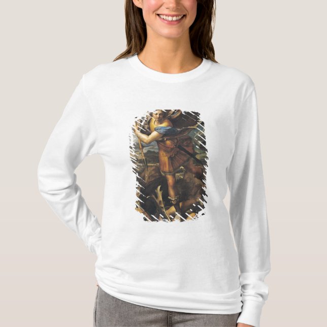St Michael som förkrossar demonen, 1518 Tee Shirt (Framsida)