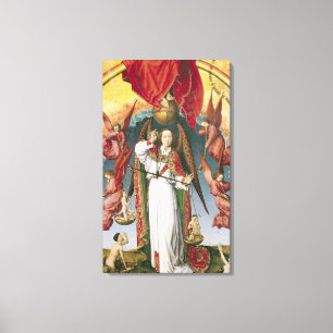 St Michael som väger soulsna Canvastryck