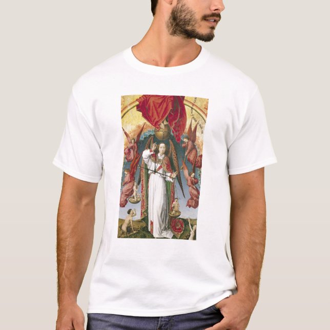 St Michael som väger soulsna Tee Shirt (Framsida)