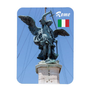 St Michael statue - Castel Sant'Angelo top, Rom Magnet