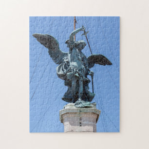 St Michael statue - Castel Sant'Angelo top, Rom Pussel