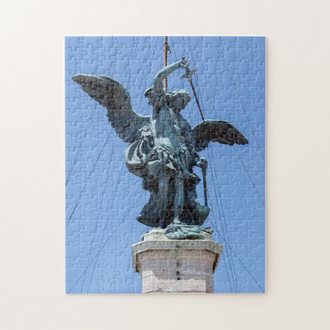 St Michael statue - Castel Sant'Angelo top, Rom Pussel (Vertikal)