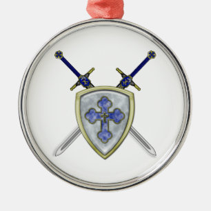 St Michael - svärd och skyddar Julgransprydnad Metall