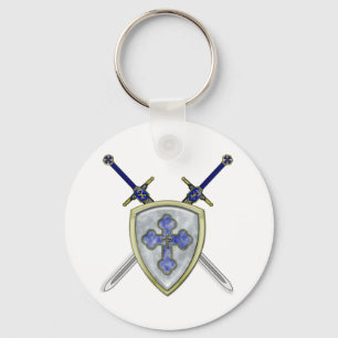 St Michael - svärd och skyddar Nyckelring