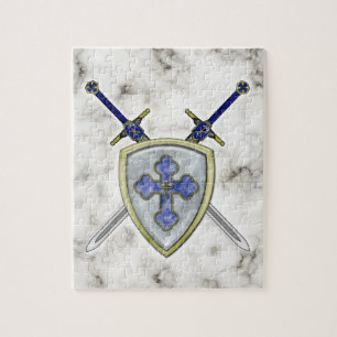 St Michael - svärd och skyddar Pussel