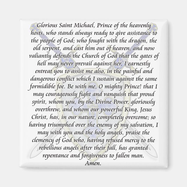 St Michael - Swords and Shield Magnet (Framsidan)