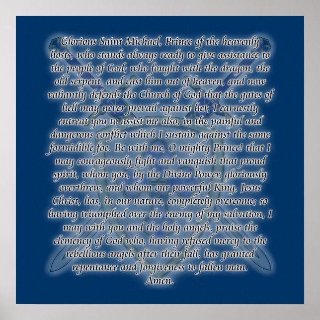 St Michael - Swords and Shield Poster (Framsidan)