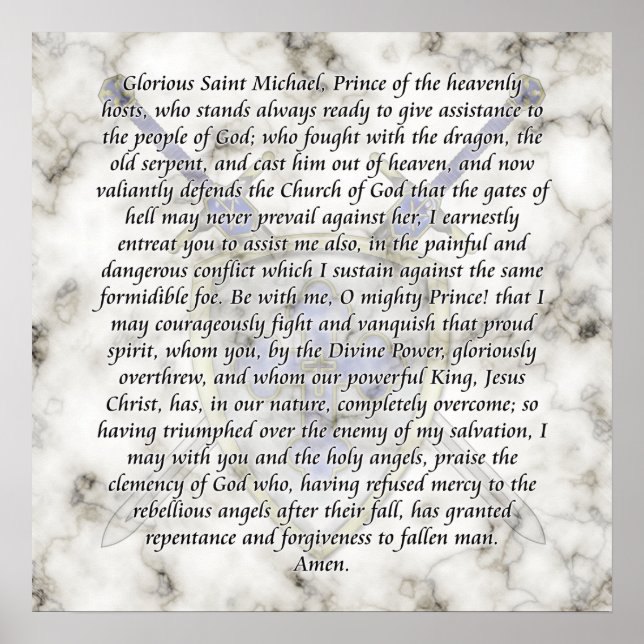 St Michael - Swords and Shield Poster (Framsidan)