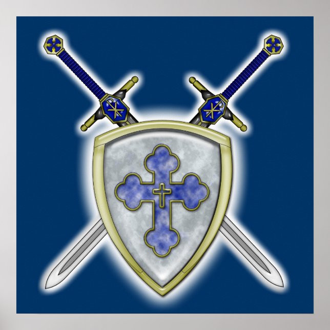 St Michael - Swords and Shield Poster (Framsidan)