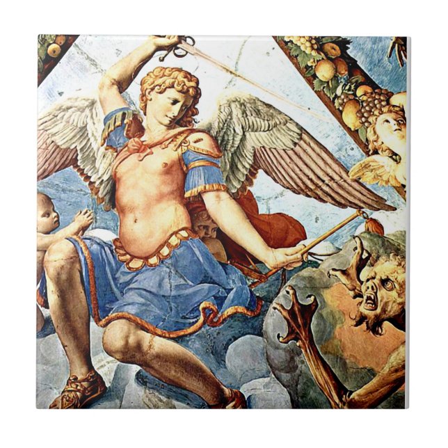 St Michael the Archangel 22 Ceramic Tile Kakelplatta (Framsidan)