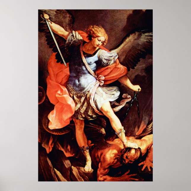 St Michael the Archangel Angel Catholik Saint 201 Poster (Framsidan)
