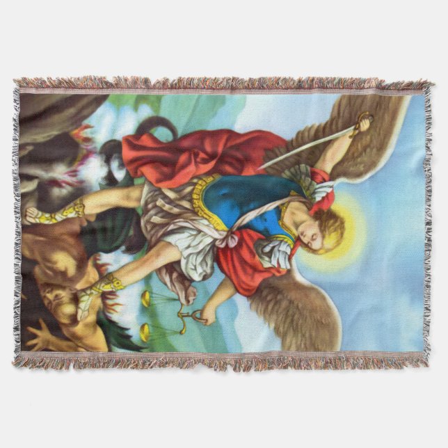 St Michael the Archangel Angel Catholique Blanket Mysfilt (Framsidan)