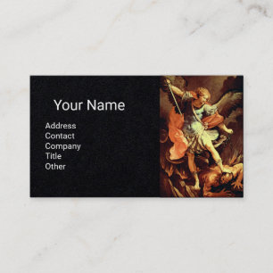 St. Michael the Archangel Black Papper Visitkort