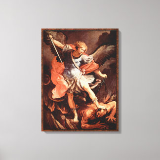 St. Michael the Archangel by Reni Bra vs Evil Canvastryck