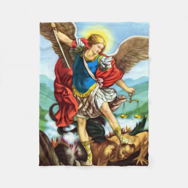 St Michael the Archangel Catholique Fleece Blanket (Framsidan)