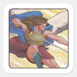 St. Michael the Archangel Fyrkantigt Klistermärke