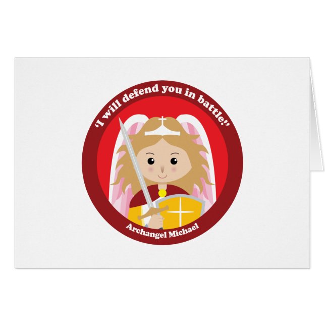 St. Michael the Archangel Hälsningskort (Framsidan Horizontal)