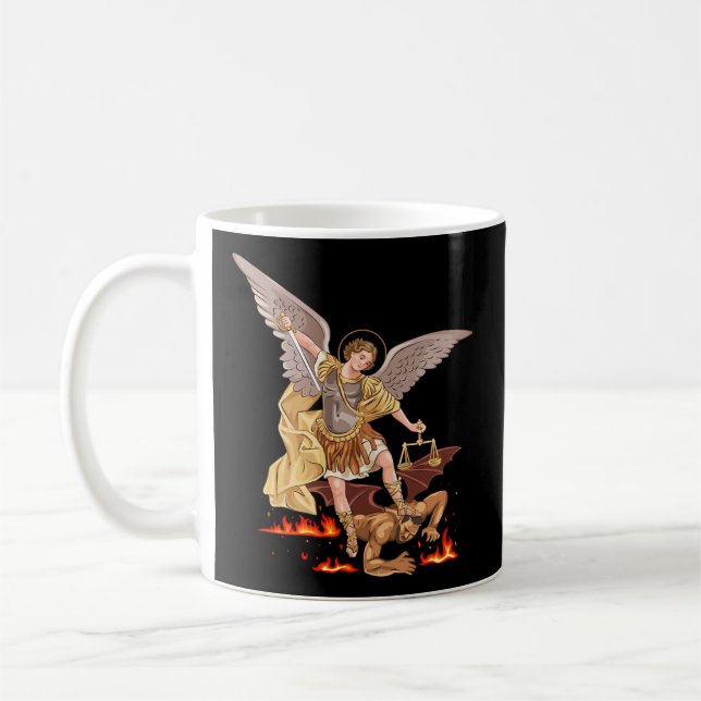 St Michael The Archangel Kaffemugg (Vänster)