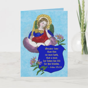 St. Michael the Archangel (M 009) Blank Condolence Kort