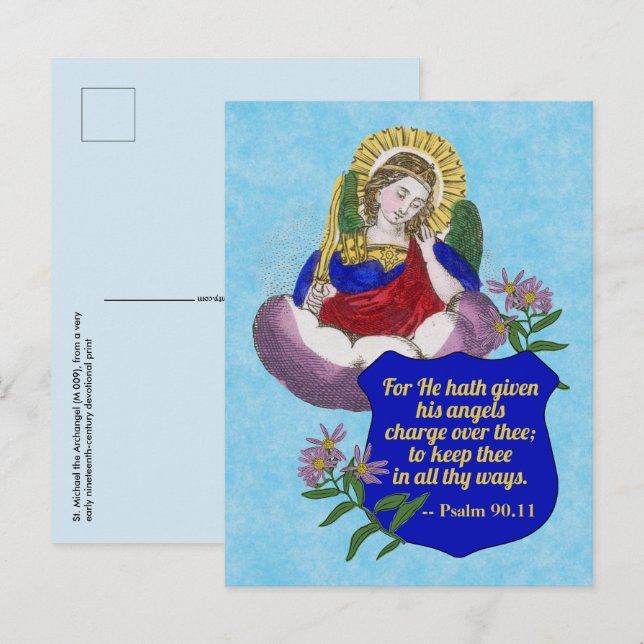 St. Michael the Archangel (M 009) Vykort (Fram/baksida)