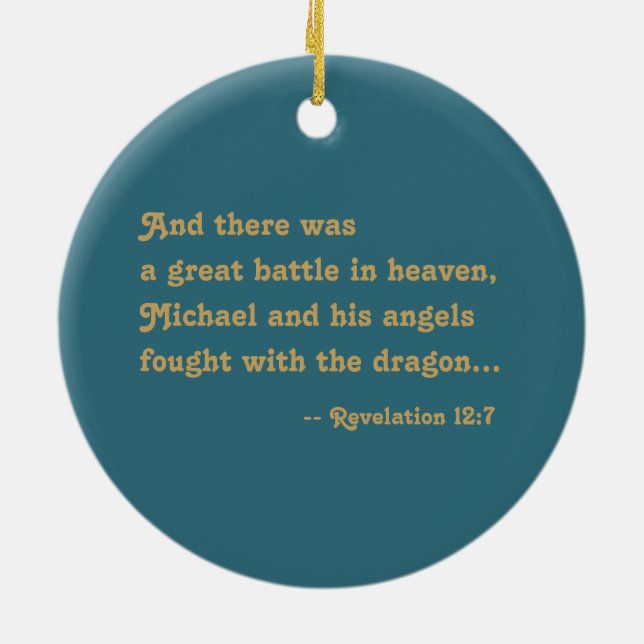 St. Michael the Archangel (M 010) Julgransprydnad Keramik (Baksidan)