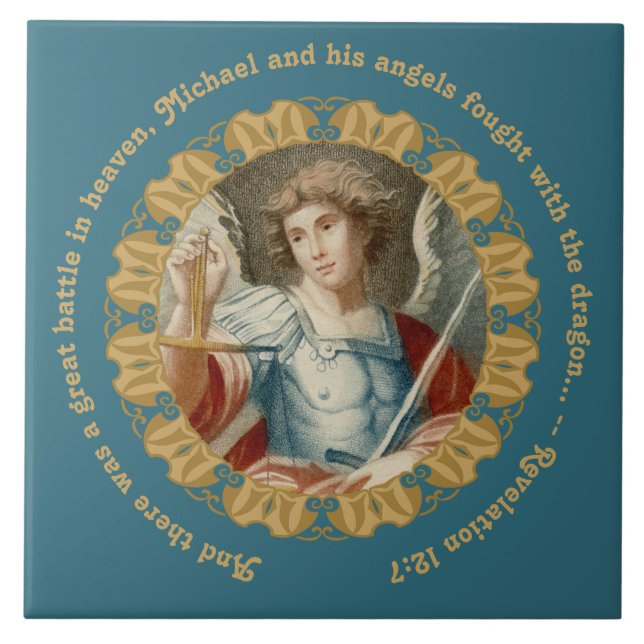 St. Michael the Archangel (M 010) Kakelplatta (Framsidan)
