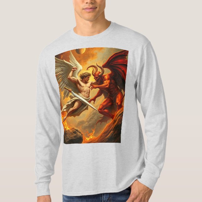 St Michael the Archangel Manar Långärmad Tee (Framsida)
