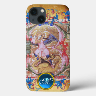 St. Michael the Archangel Monogram Antique Blommig