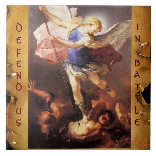 St. Michael the Archangel Parchment Kakelplatta