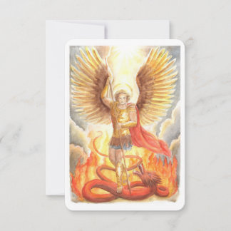 St.Michael the Archangel Prayer Card Inbjudningar