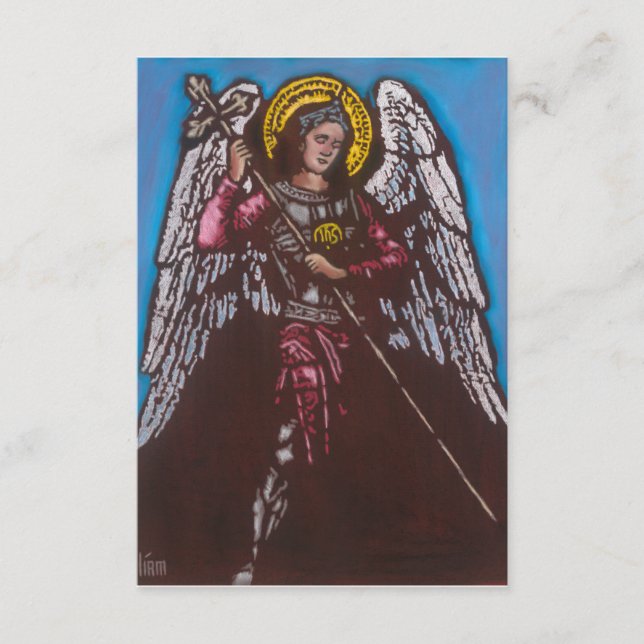 St. Michael the Archangel Prayer Card Tack Kort (Framsida)