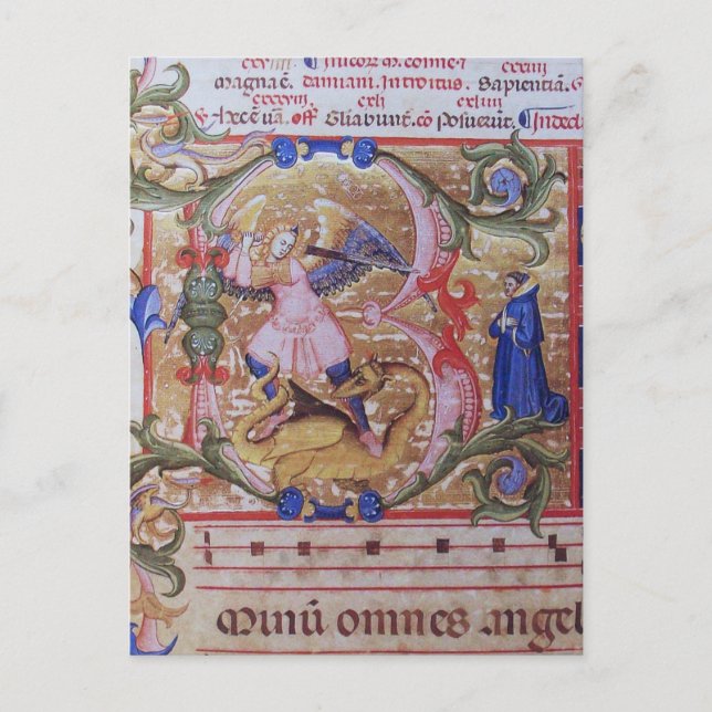 St. Michael the Archangel Prayer Card Vykort (Framsida)