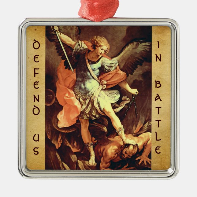 St. Michael the Archangel Prayer Julgransprydnad Metall (Framsidan)