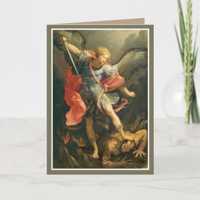 St. Michael the Archangel Prayer Kort (Framsida)
