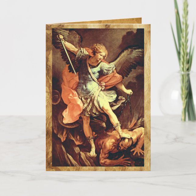St. Michael the Archangel Prayer Kort (Framsida)