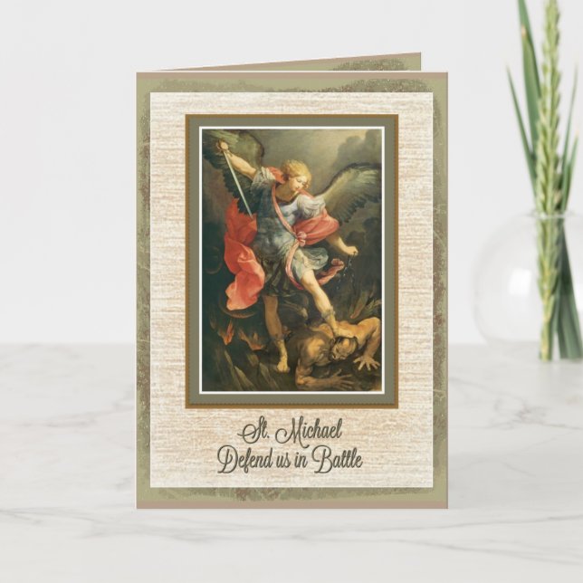 St. Michael the Archangel Prayer Kort (Framsida)